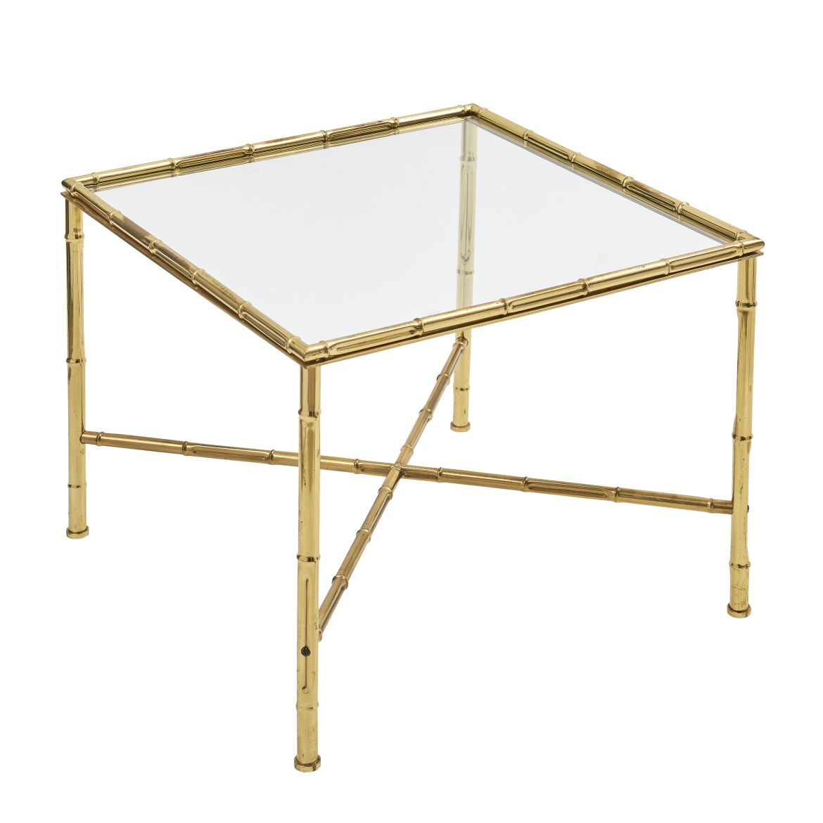 1950s Faux Bamboo Brass side table – Guinevere