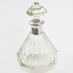 French Art Deco Conical Shaped Decanter