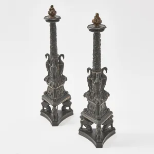 French Bronze Neoclassical Ornaments From The Designs By Piranesi
