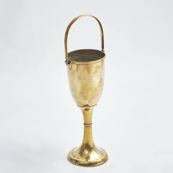 French Brass Floor Standing Champagne Bucket