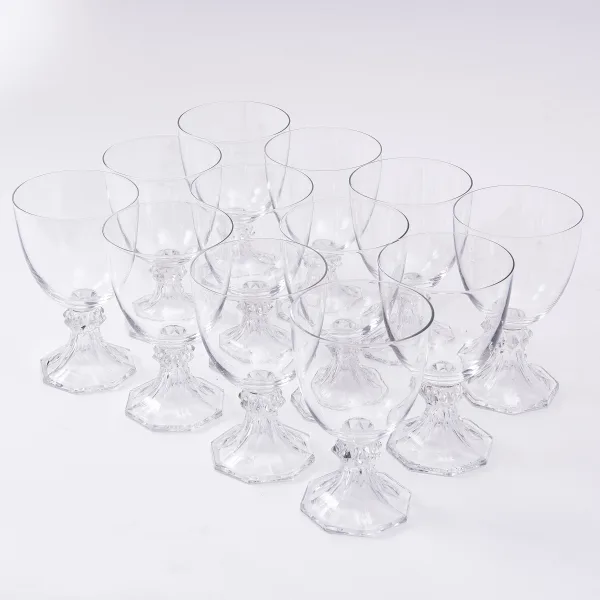 Set Twelve Val St Lambert Glasses
