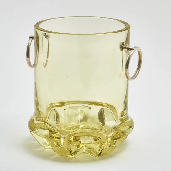 Yellow Glass Champagne Bucket