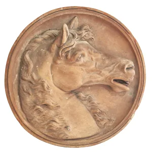 Italian Terracotta Horse Head Roundel