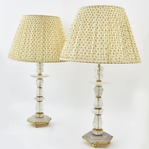 Pair Contemporary Rock Crystal Lamps