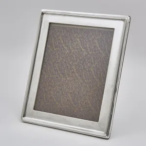 English Silver Frame With Oak Back