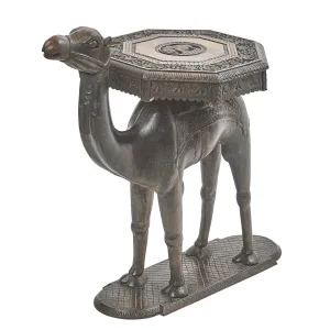 Anglo Indian Carved Teak Camel Table
