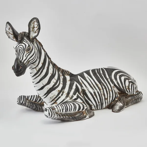 Italian Glazed Terracotta Zebra