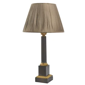 French Neoclassical Bronze Fluted Column Lamp