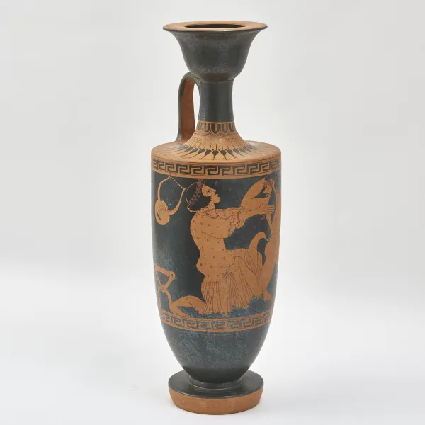 Italian Attic Style Tall Lekythos Vase