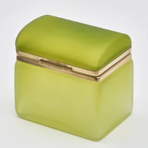 Murano Green Opaque Glass Box