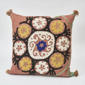 Colourful Suzani Cushion With Tassels
