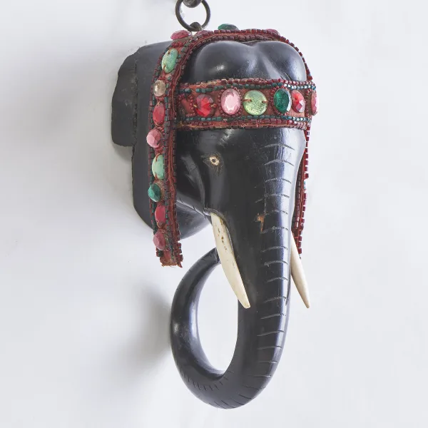 Indian Wall Mounted Caparisoned Elephant Head