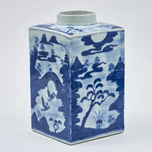 Chinese Blue And White Tea Cannister