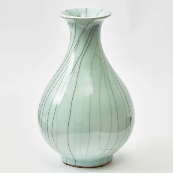 Chinese Celadon Crackleware Vase