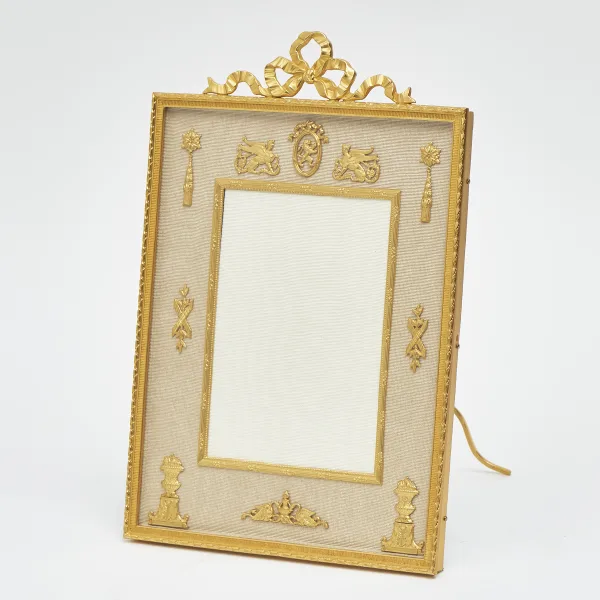 French Gilt Bronze Frame With Classical Motifs