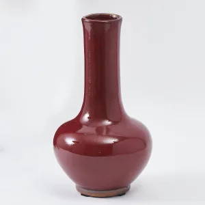 Japanese Studio Pottery Oxblood Vase