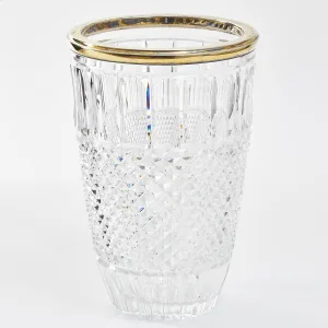 Cut Crystal Silver Mounted Vase