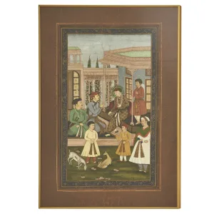 Indian Framed Painting On Silk