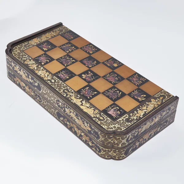Chinese Export Lacquer Games Box