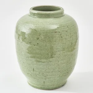 Chinese Celadon Crackle Glaze Jar