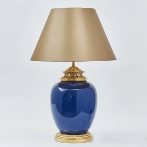 Chinese Powder Blue Jar Wired As Lamp