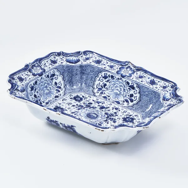 Delft Blue And White Shaped Dish