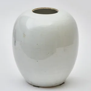 Chinese White Glaze Melon Jar