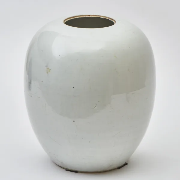 Chinese White Glaze Melon Jar