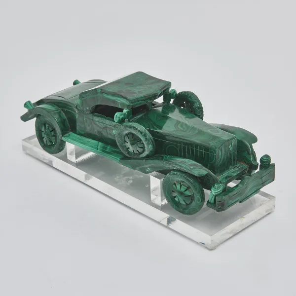 Malachite Model Of A Vintage Car