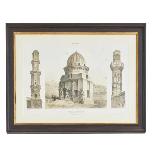 Architectural Lithograph Of Cairo By Girault Prangey