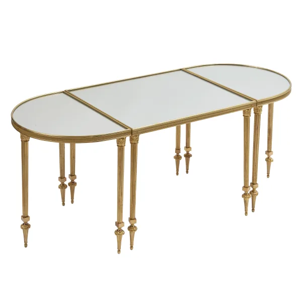 French Maison Bagues Three part Mirrored Coffee Table