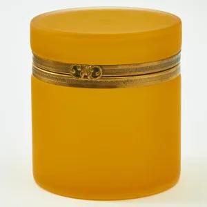 Italian Opaque Orange Glass Box