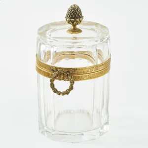 French Glass Box With Pineapple Finial
