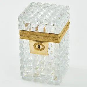 French Charles X Hobnail Cut Glass Box