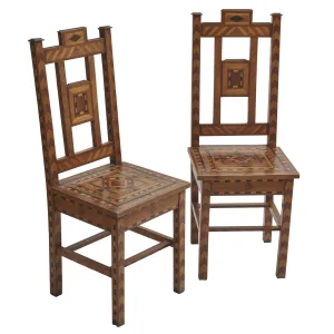 Pair Parquetry Hall Chairs