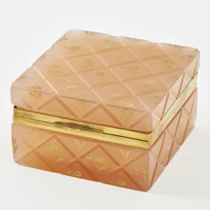 Murano Pink Glass Square Box