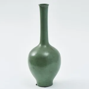 Japanese Gourd Shape Verdigris Bronze Vase