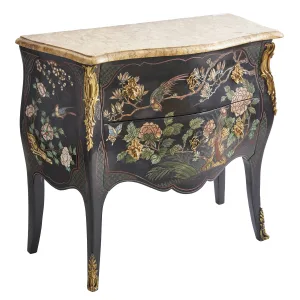 French Chinoiserie Carved Coromandel Lacquer Commode