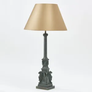 Italian Classical Style Verdigris Bronze Lamp