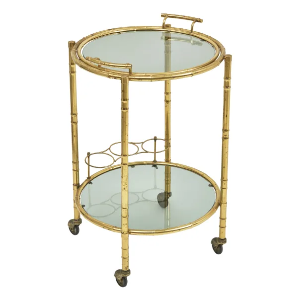 French Brass Bar Cart