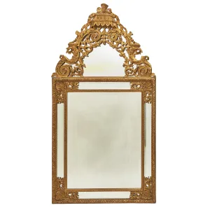 French Regence Style Giltwood Mirroir A Parecloses