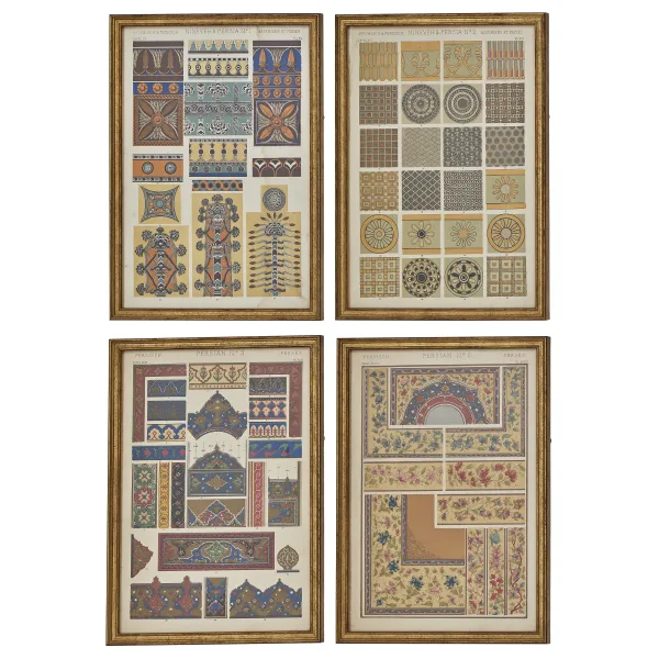 Set Four Lithographs From The Grammar Of Ornament