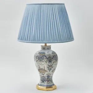 Small Delft Vase Wired As Lamp