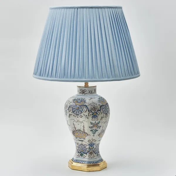 Small Delft Vase Wired As Lamp