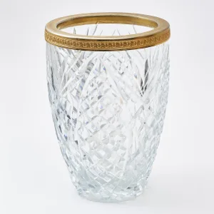 French Cut Crystal Vase