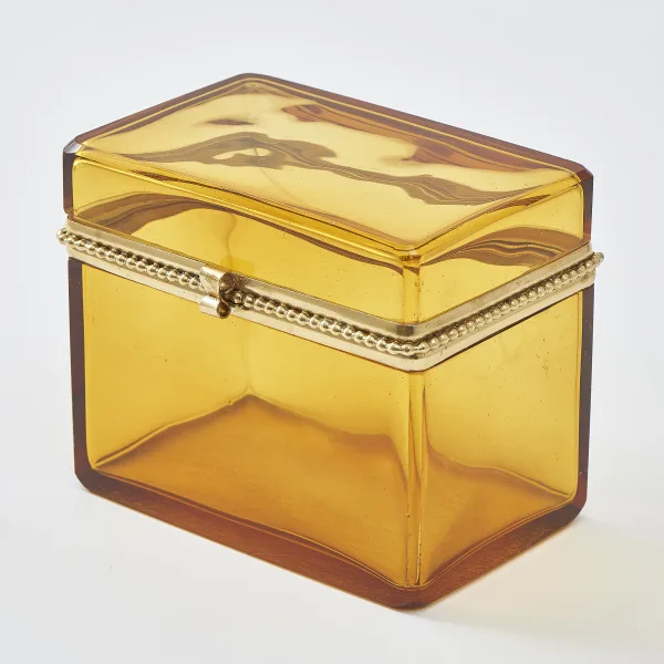 Bohemian Amber Glass Box