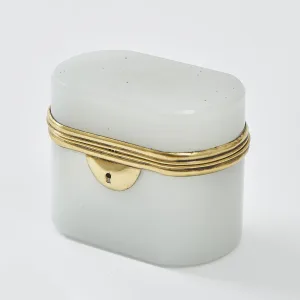 Bohemian White Opaque Glass Box