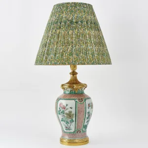 Chinese Famille Verte Vase Wired As Lamp