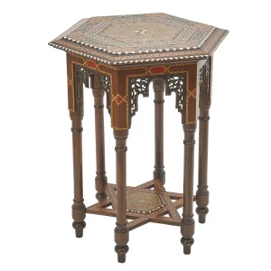 Islamic Mother Of Pearl And Bone Inlaid Table