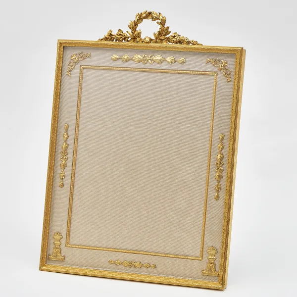 French Ormolu Frame With Laurel Wreath Crest